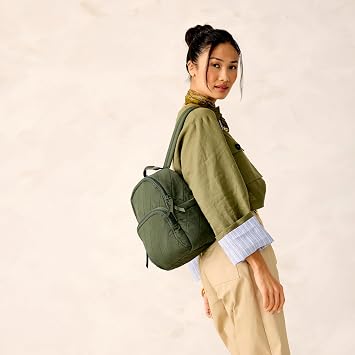 Vera Bradley Women's Polyester Twill Small Banbury Backpack, Bronze Green, One Size