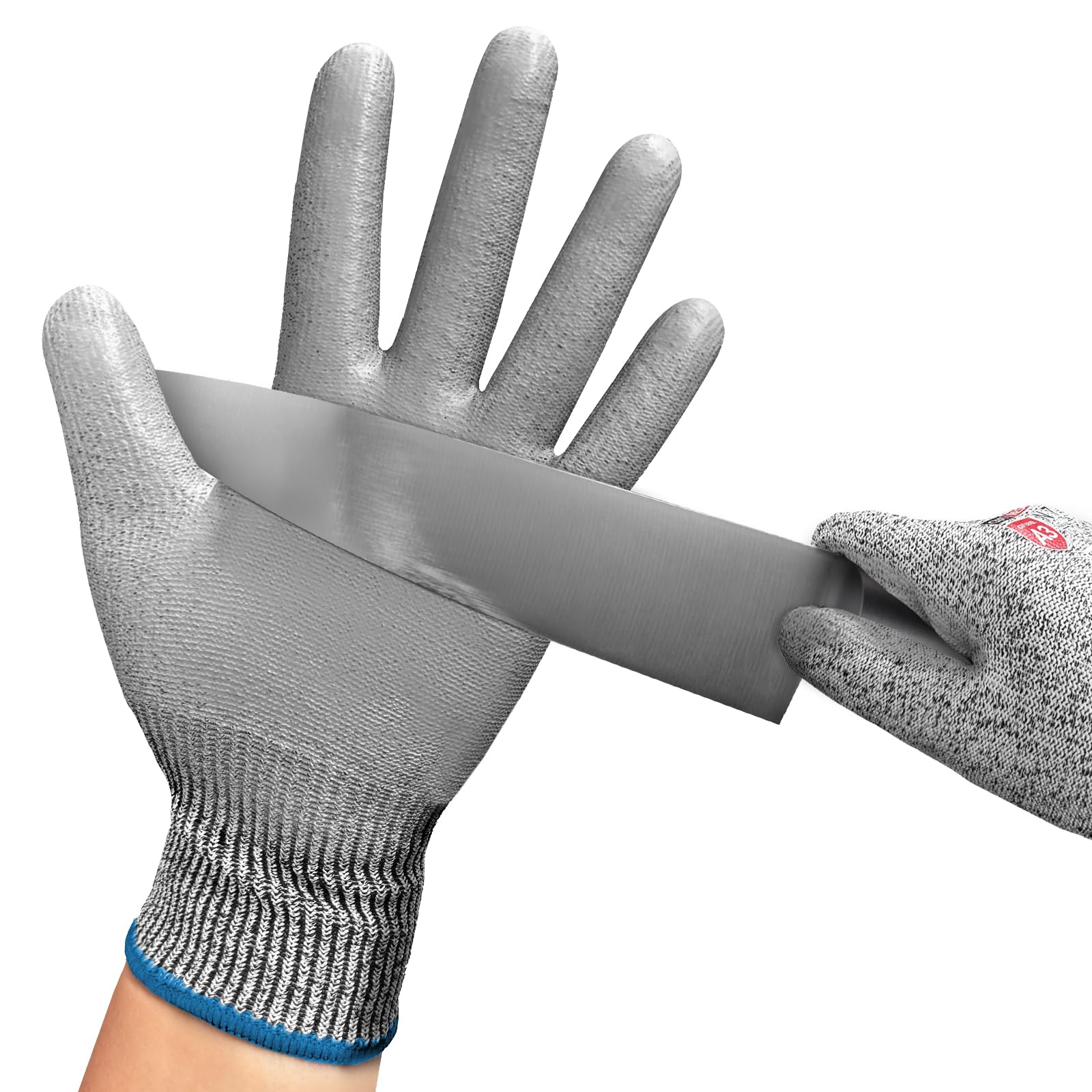 GOL-SIV Cut Resistant Work Gloves,Level 3 Cut Proof Glove With PU Coated,Safety Work Gloves For Metal Fabrication,Wood Working,Construction,Medium