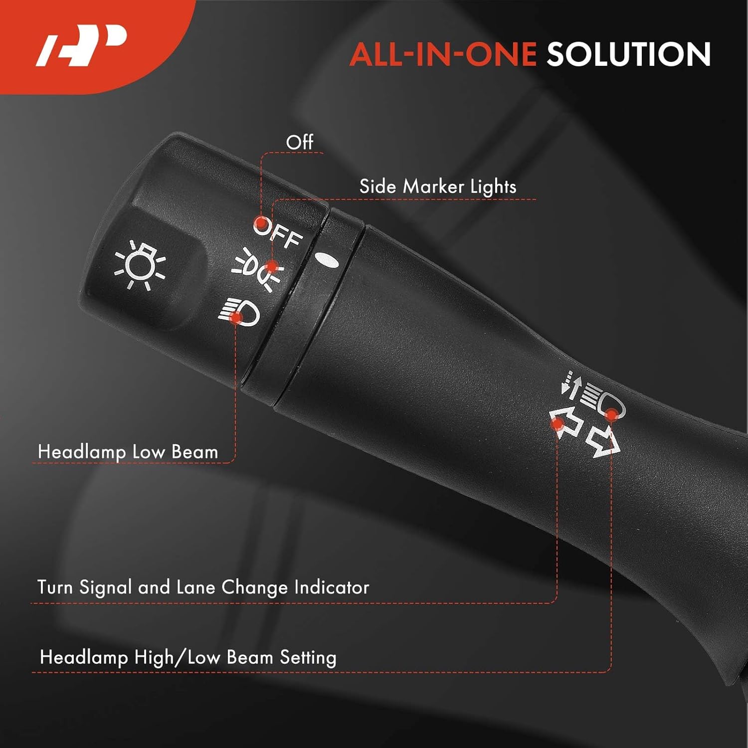 A-Premium Turn Signal Switch, Headlight Dimmer, Parking Light, Windshield Wiper Switch Lever Assembly Compatible with Nissan Altima 2007-2018, NV200 2013-2019, Sentra 2013-2016, Versa 2012-2019