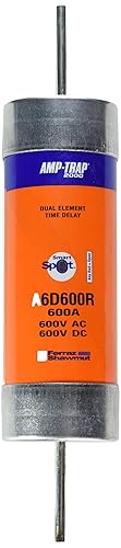 Mersen A6D-R Amp-Trap 2000 Fusible de retardo de tiempoclase RK1 con indicador visual de fusible abierto, 600 VACCC, 200 kA AC100 kA DC, 600