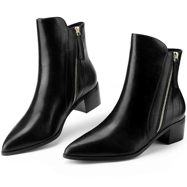 Perphy Pointy Toe Classic Low Heel Ankle Booties