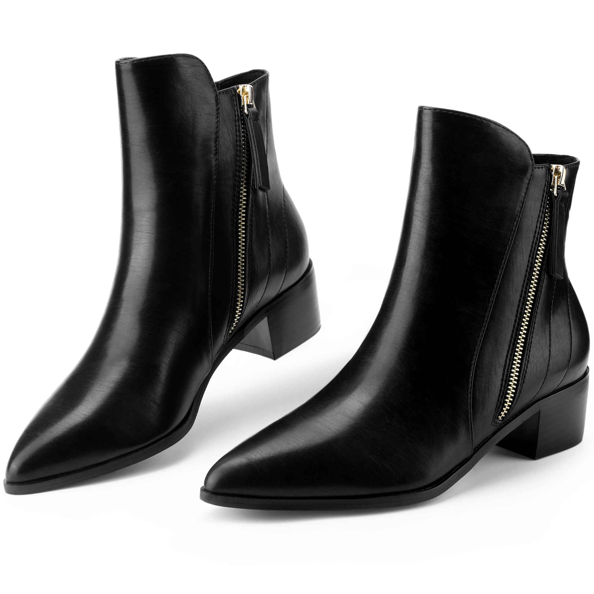 Perphy Pointy Toe Classic Low Heel Ankle Booties