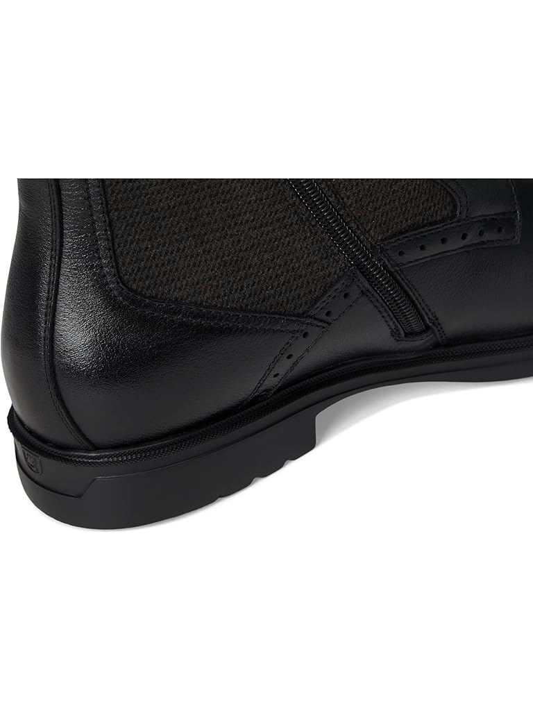 Black Stacy Adams Thompson Elastic Lace Inside Zip Boots