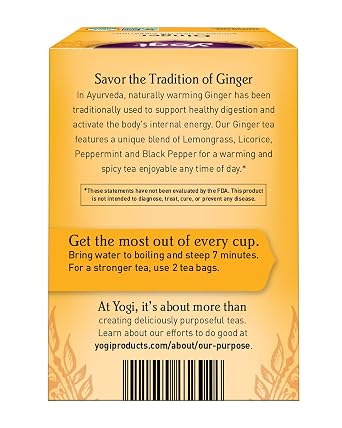 Yogi Tea, Ginger, 1.12 Ounce