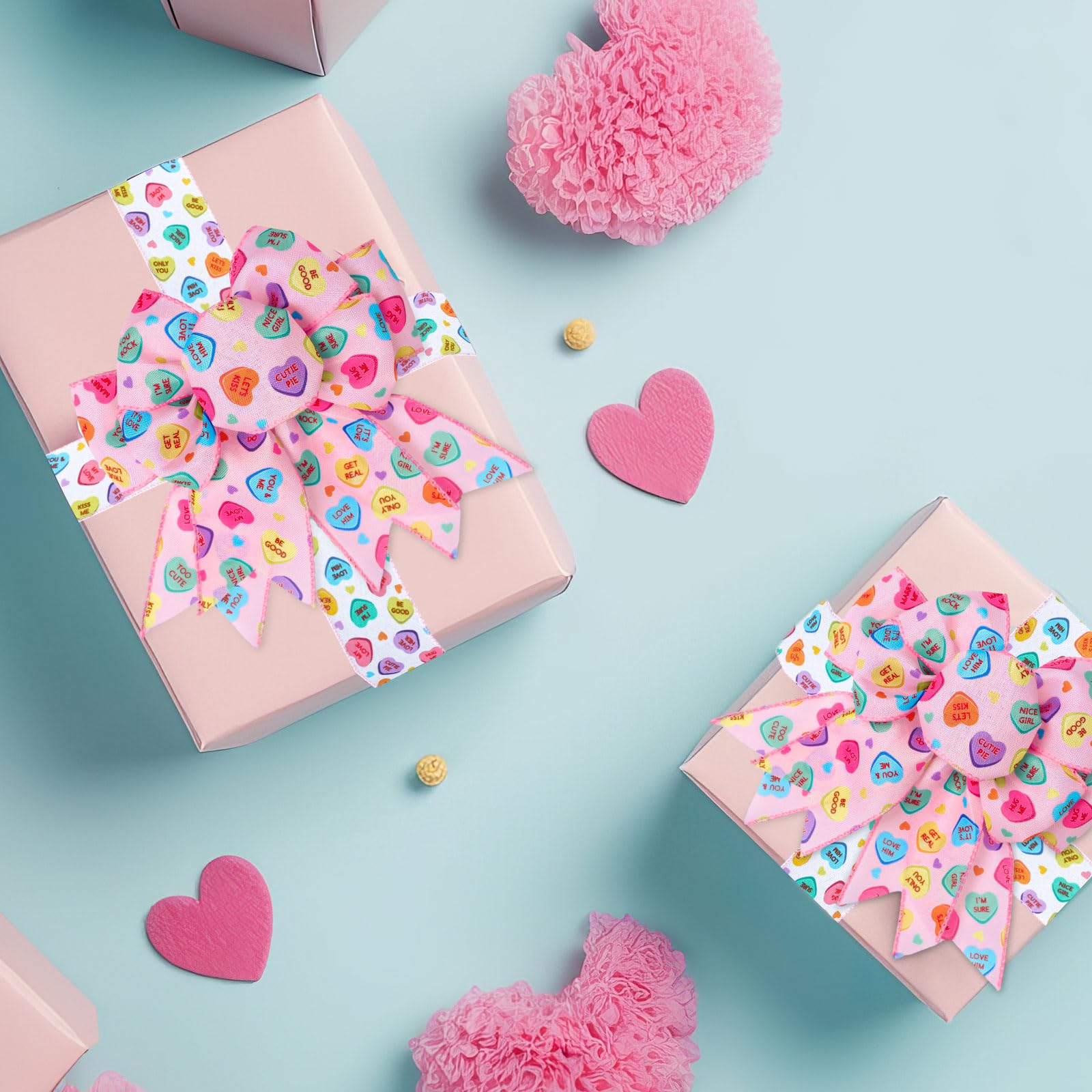 Amazon.com: JarThenaAMCS Valentine's Day Wired Edge Ribbon