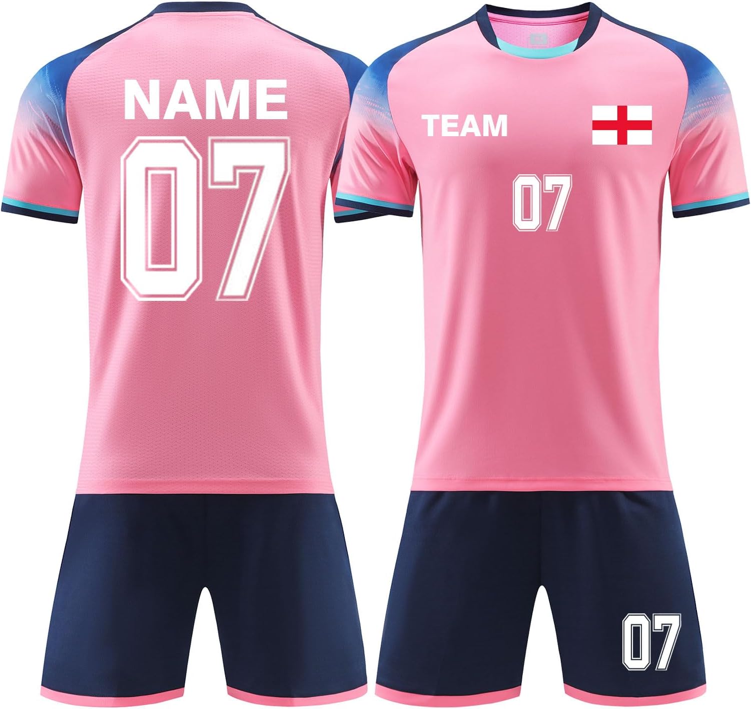 Personalised Football Shirts Kit for Kids Youth Adult Custom Soccer Uniforms Jersey Shorts Set for Boys Girls