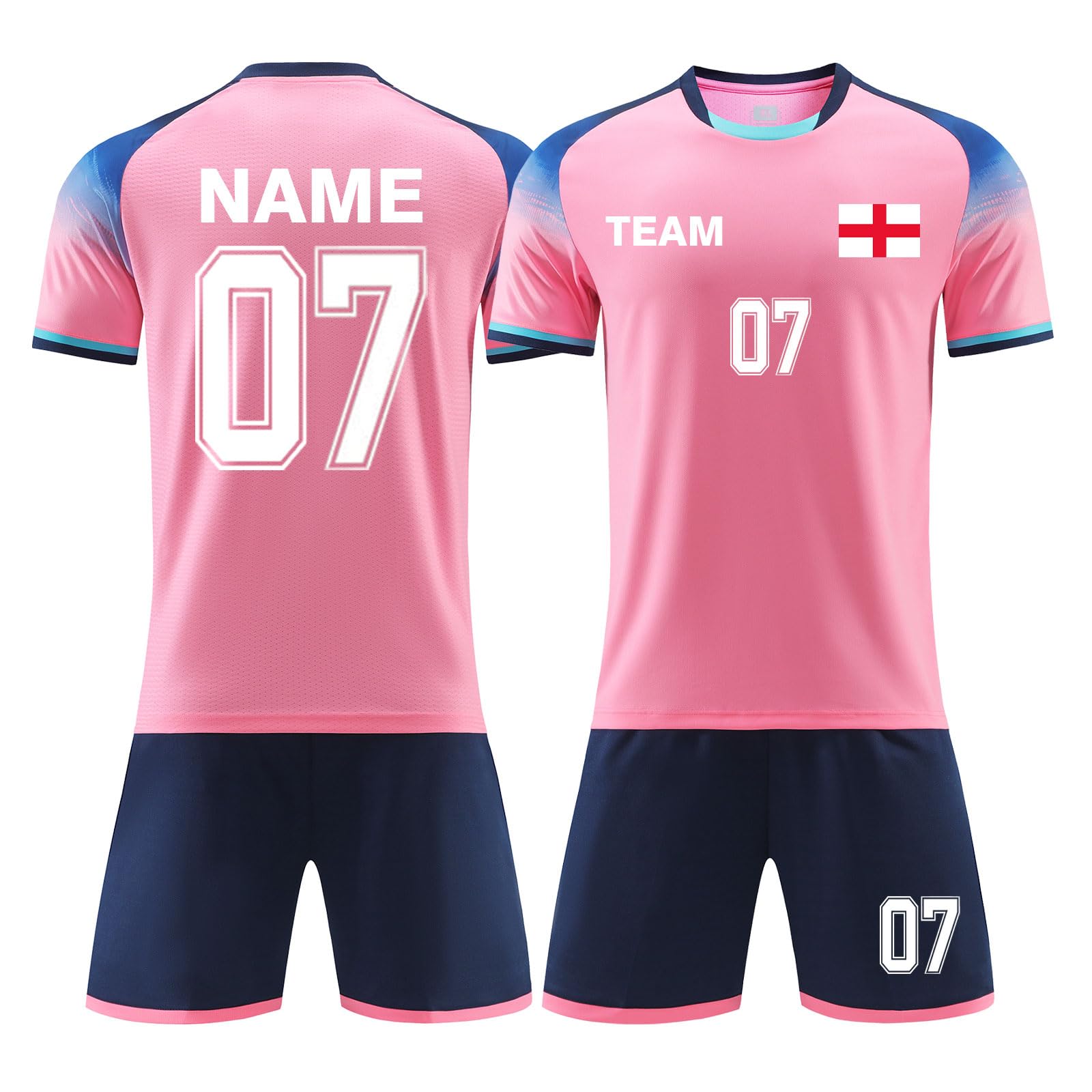 Personalised Football Shirts Kit for Kids Youth Adult Custom Soccer Uniforms Jersey Shorts Set for Boys Girls