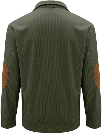 Sweatshirts for Women Corduroy Quater Button Pullover Sweatshirts Casual Long Sleeve Shirts Fall Fashion