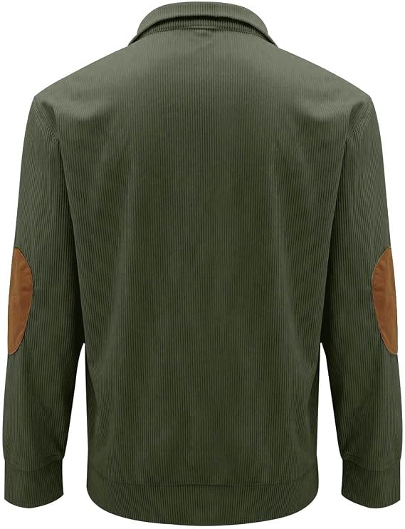 Sweatshirts for Women Corduroy Quater Button Pullover Sweatshirts Casual Long Sleeve Shirts Fall Fashion