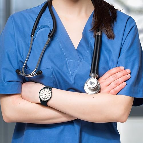 Miniatura 7 de Reloj de enfermera para enfermera, profesionales médicos, estudiantes, médicos, mujeres, hombres, reloj impermeable de 24 horas con hora militar,