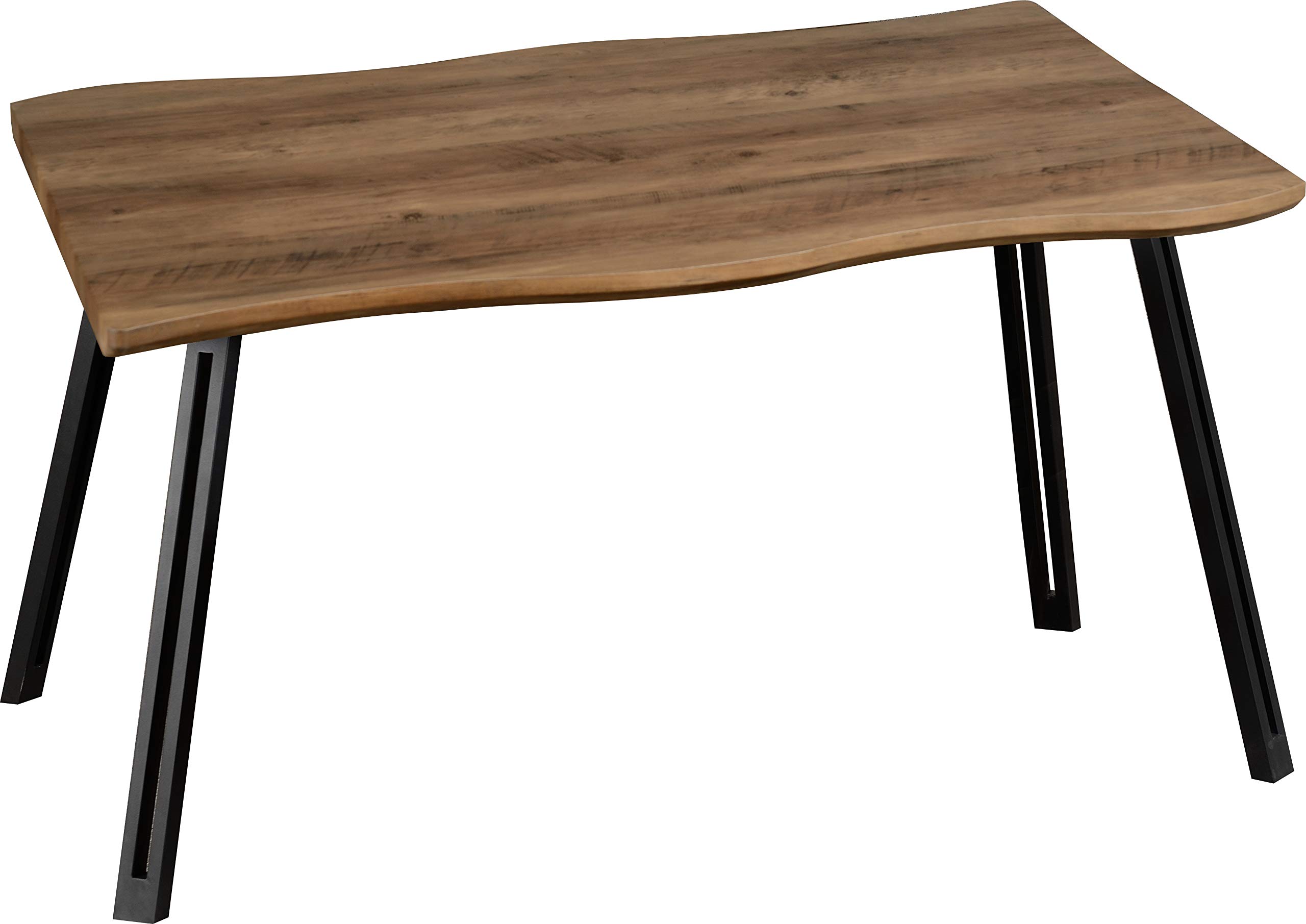 Seconique Quebec Wave Edge Dining Table - Medium Oak - Wood Grain - Modern Elegance
