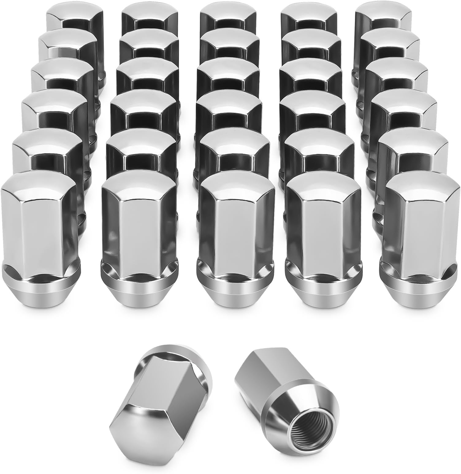 32pc 14x1.5 OEM Lug Nuts for 2008-2026 Chevy Silverado GMC Sierra 2500 3500