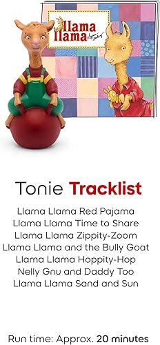 Miniatura 5 de Tonies Peluche de audio de Llama Llama con figura de Llama Llama en pijama rojo y más