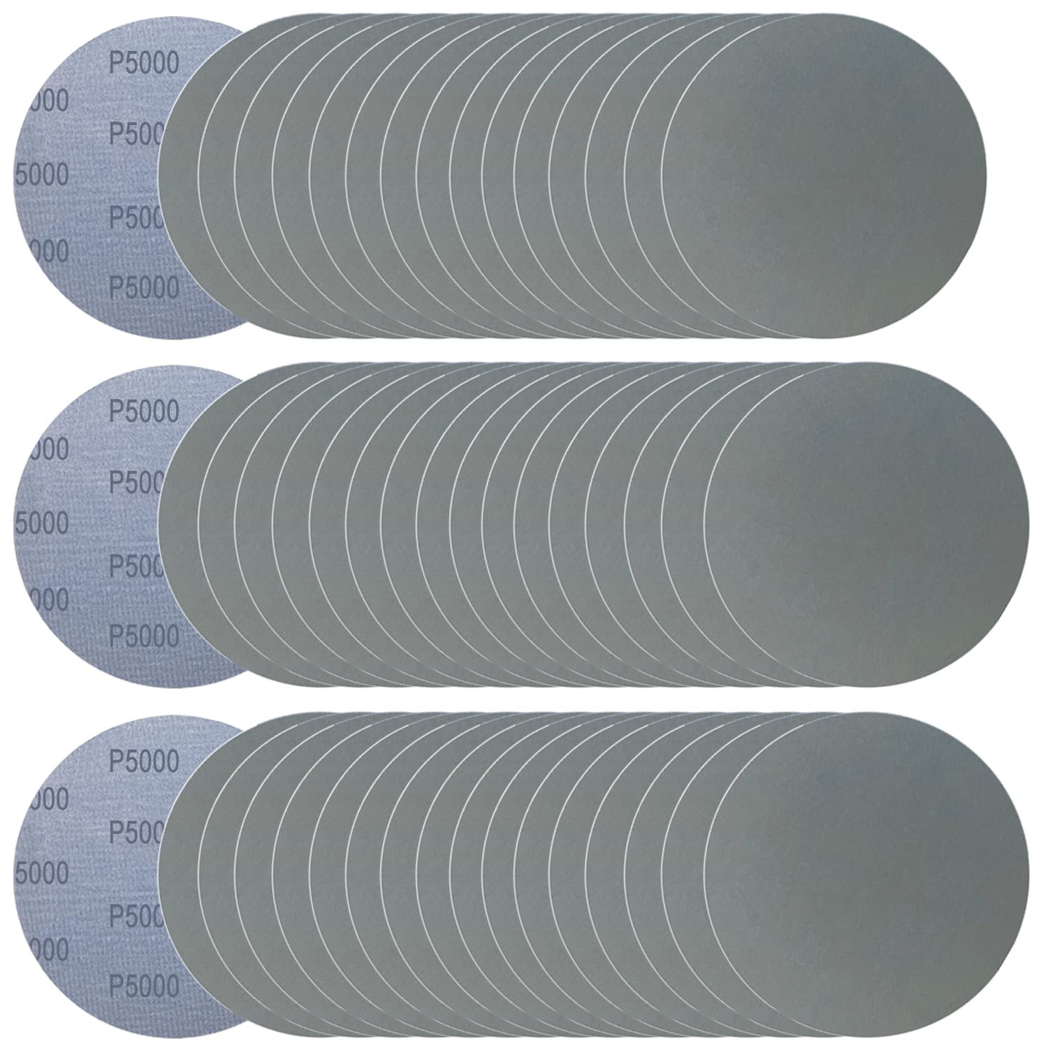 6" Wet Dry Sanding Discs - 50 Pcs Mixed Grits -17