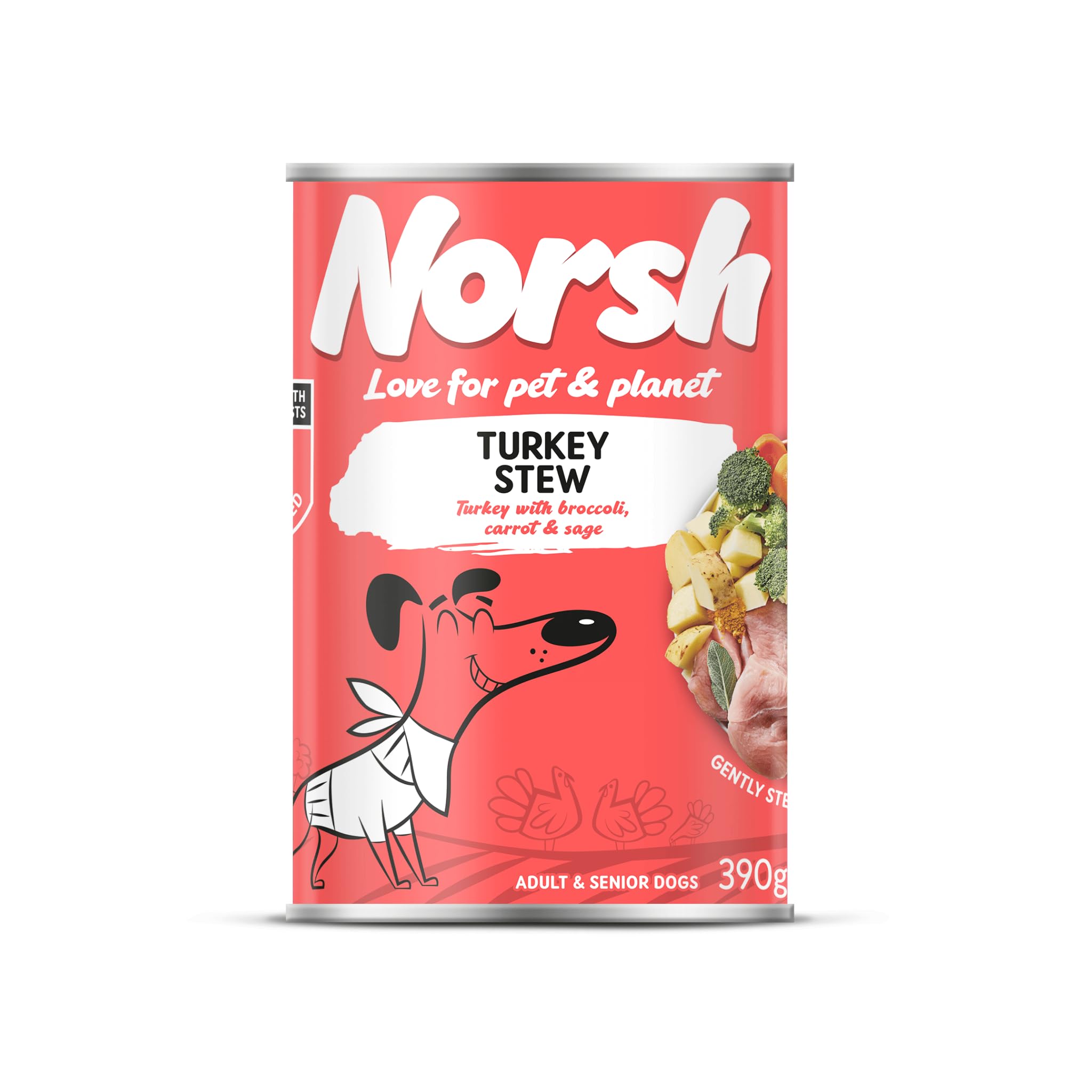 Norsh Adult Dog Grain Free Turkey Stew 390g Cans x 12