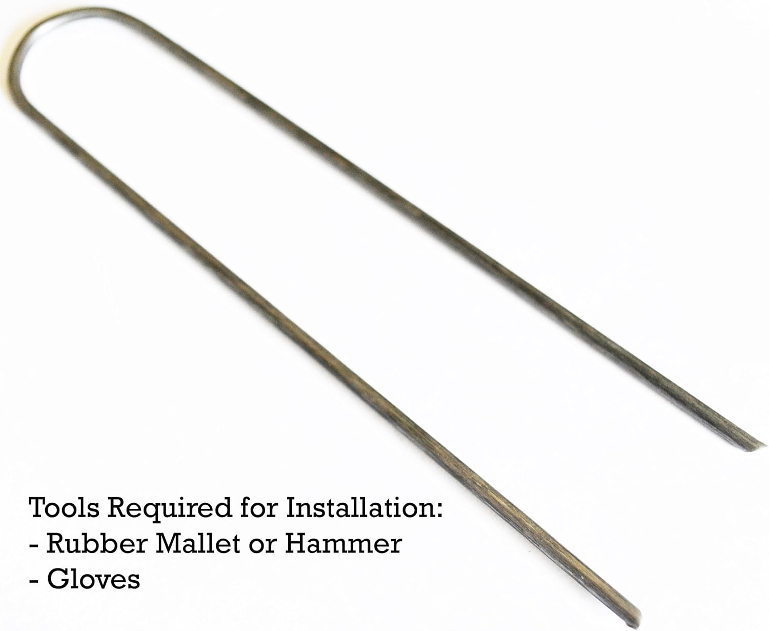 Sandbaggy Round Top 6-Inch Landscape Staples ~ SOD Garden Stakes Square Pin for Ground Cover Fabric & Drip Irrigation Tubing (1,000 Staples)