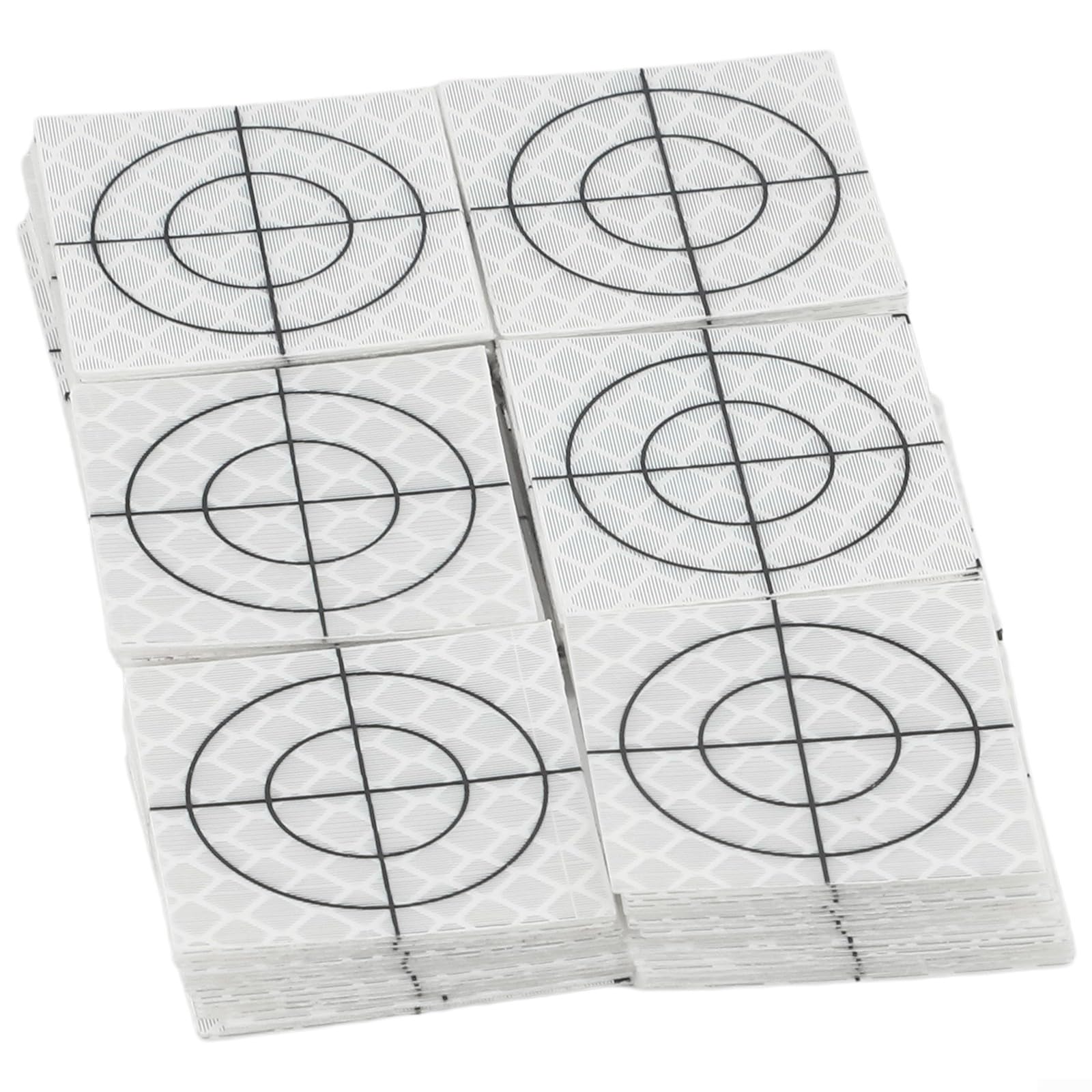 Marcatori riflettenti per topografia e ingegneria, confezione da 100 pezzi, 4 cm x 4 cm
