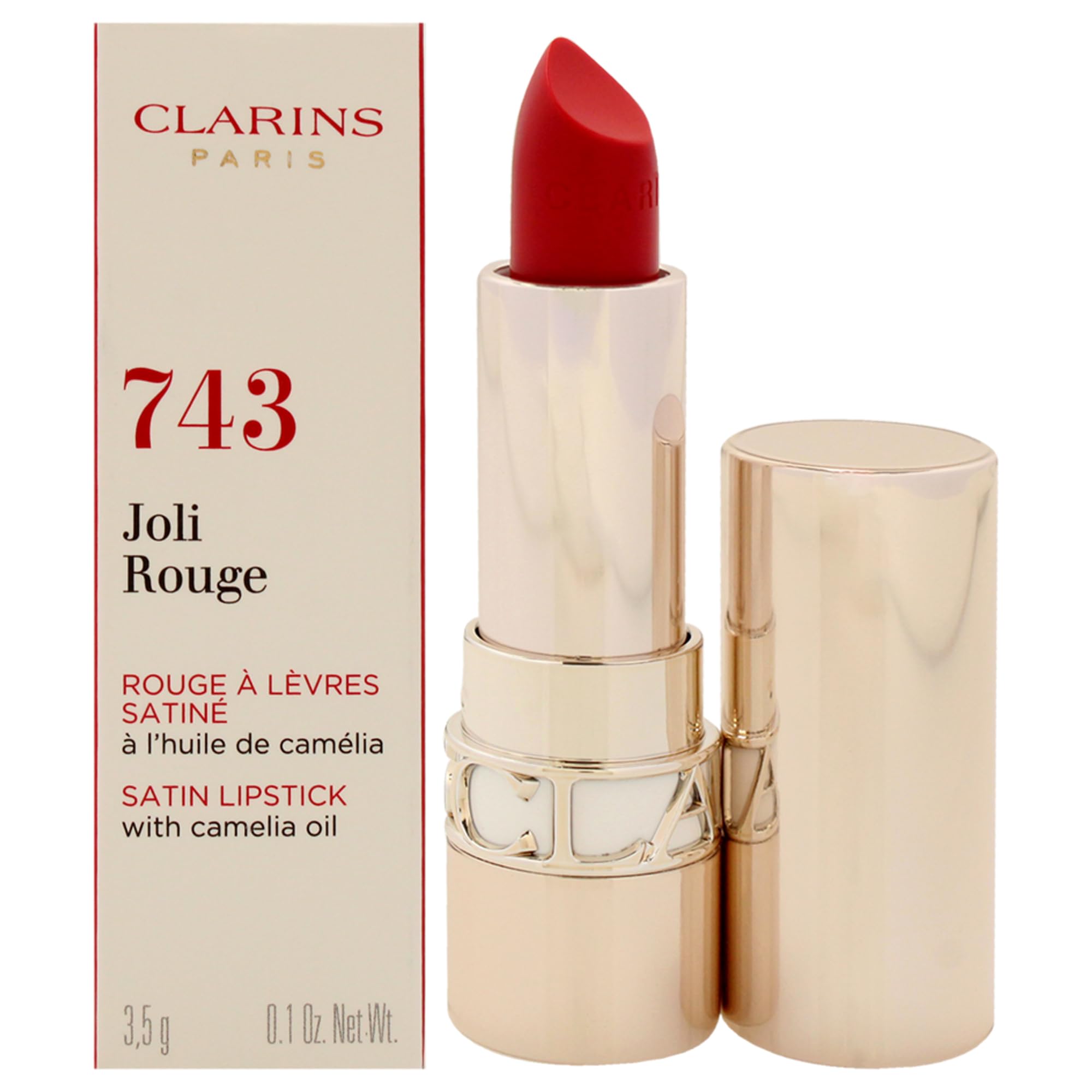 Clarins Joli Rouge Lipstick - Barra de labios, color 741-red orange , 3,5 gr — view 46