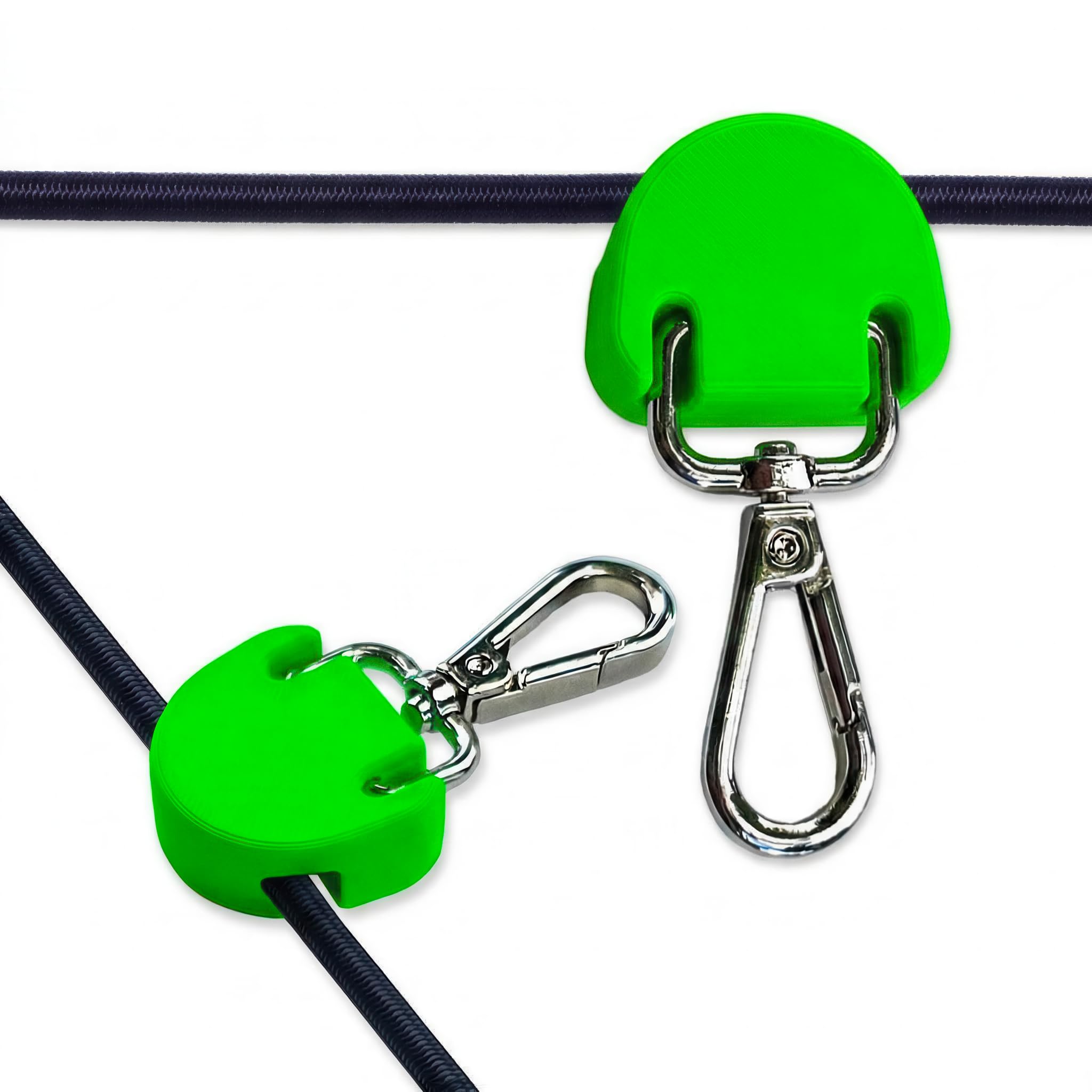 NookingtonsCo Paddle Board Storage Clip - SUP Clasp Bag Holder for Kayak or Inflatable Board - ISUP Water Sports Paddleboard Accessories (4, Candy Green)