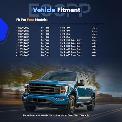 Miniatura 2 de ECCPP Espejos Laterales del Conductor, Espejos Retrovisores Traseros Izquierdos para Ford E-150 E-250 2003-2013 y para Ford E-350 E-450 Super Duty