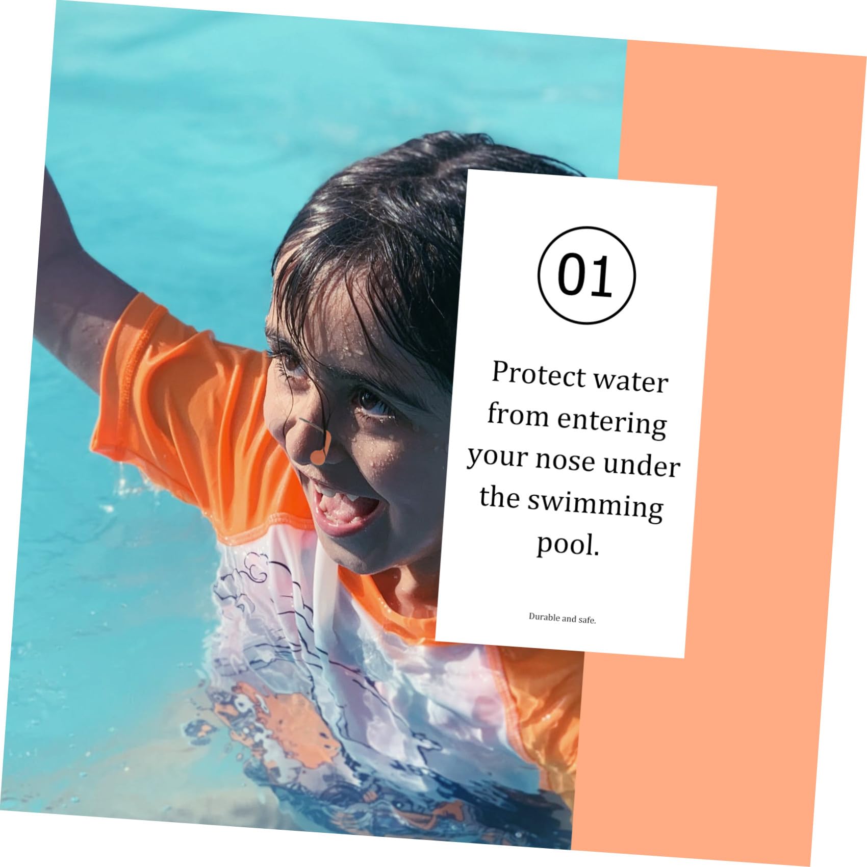 5St Nasenklammer Surf-Nasenschutz Nasenstöpsel zum Schwimmen für Erwachsene schwimmende Versorgung wasserdichter Nasenclip Metall Zubehör verstopfte Nase Baby Gummi und Stahldraht