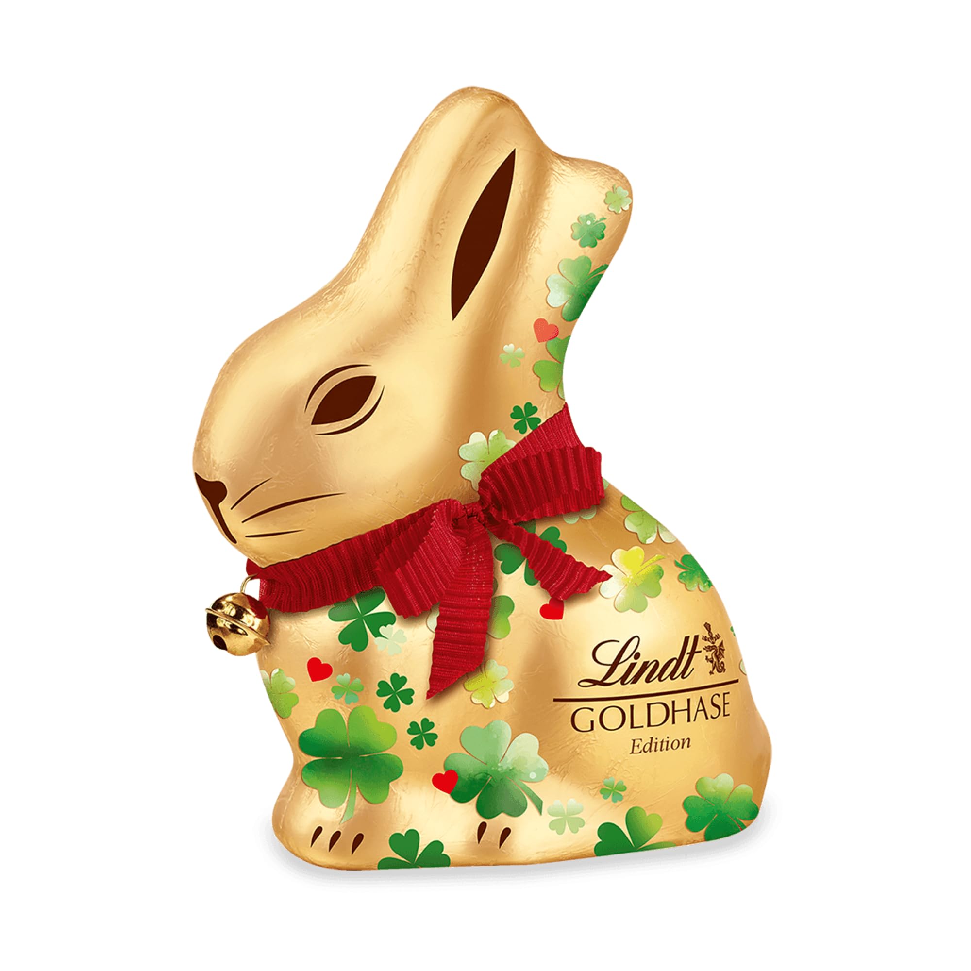 Lindt Schokolade | GOLDHASE Glücksbringer Edition | 200g | Edler Schokoladenhase aus Vollmilch-Schokolade mit Glücksbringer-Design | Schokoladenhase | Perfektes Oster-Geschenk für Familie & Freunde