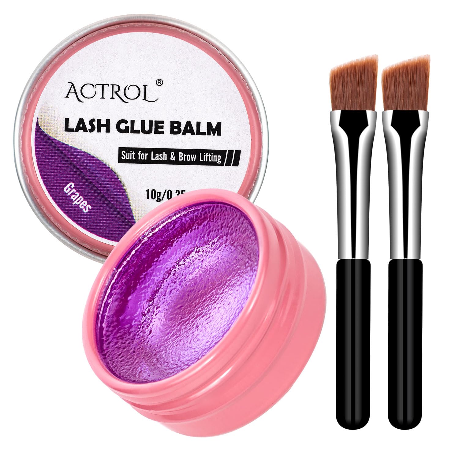 Lash Lift Glue Balm Eyelash Lifting Perm Grapes Strong Hold Lash&Brow Perm Glue Balm Brow Adhesive Powerful Sticky Brow Lamination 0.35Oz/10G