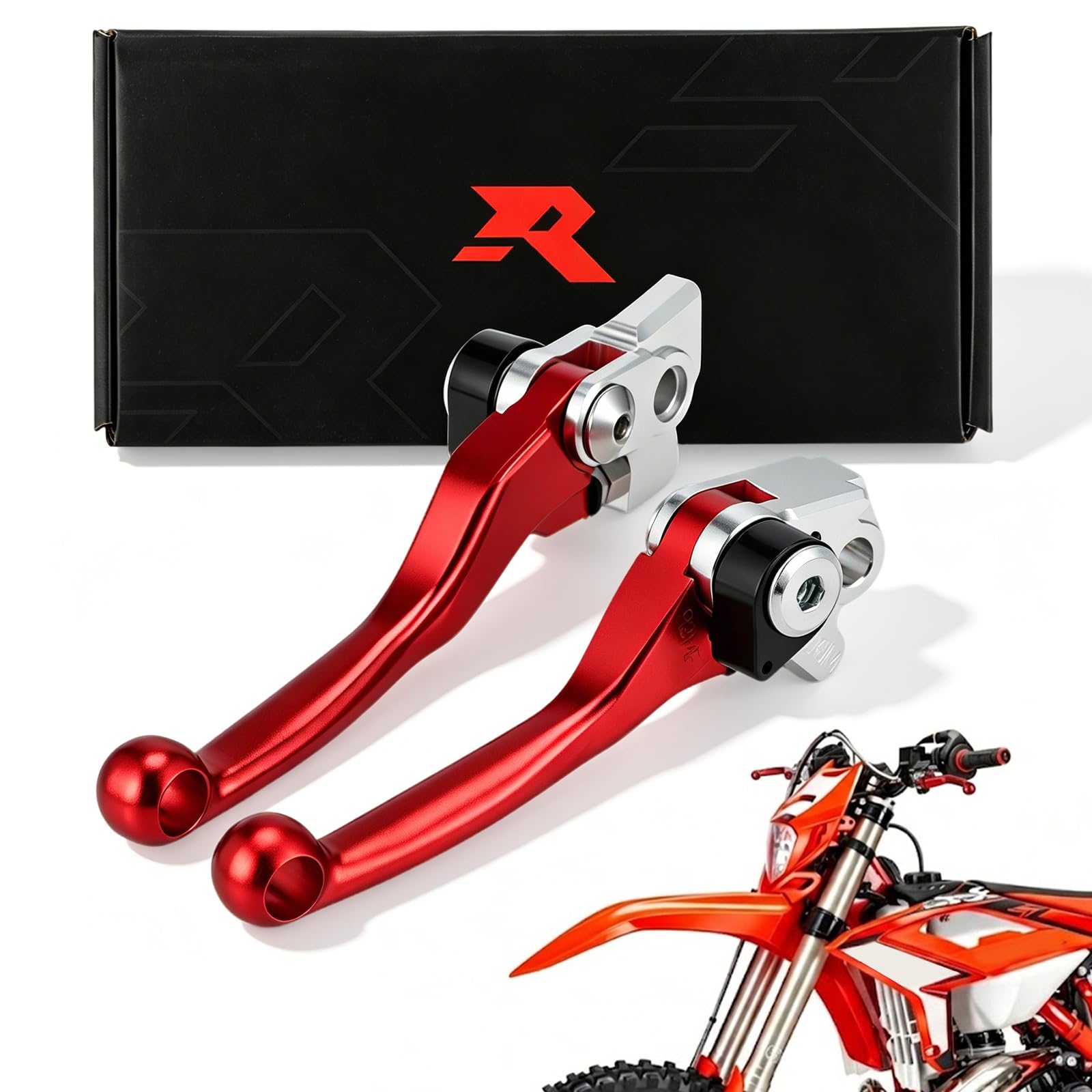 Leva Frizione Moto Dirt Bike Leva Freno Frizione Pieghevole Regolabile per Beta RR 300 2T 300 X-Trainer RR 350 390 RR 430 4T Enduro Dirt Bike Motocross Rosso