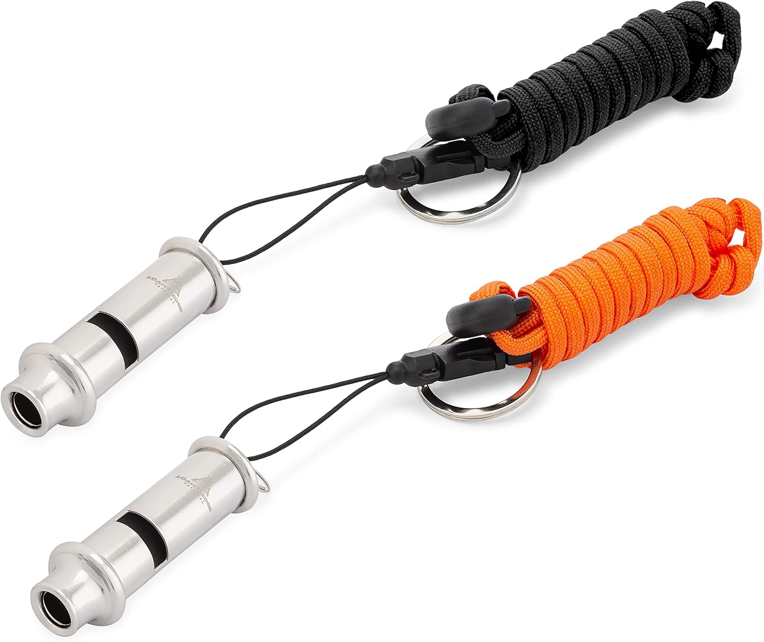 Metal EDC Whistle Coach Whistle Tube Stainless Steel (2 Pack