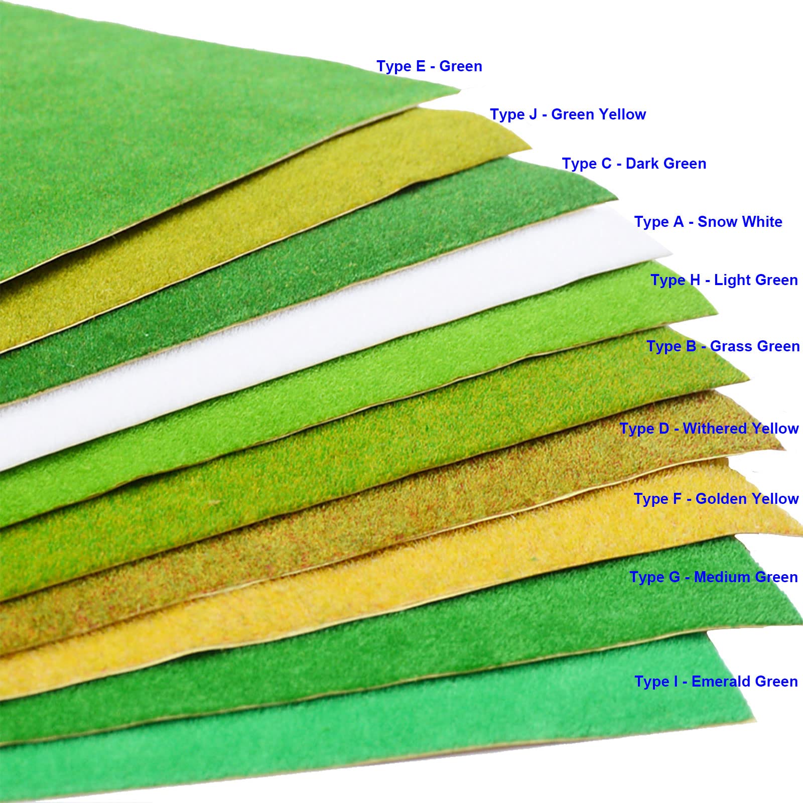Scakbyer Tapis de gazon artificiel de 40 x 100 cm, pour bricolage, paysage ferroviaire, paysage, artisanat, maison de poupée miniature, décoration - Type C - Vert foncé