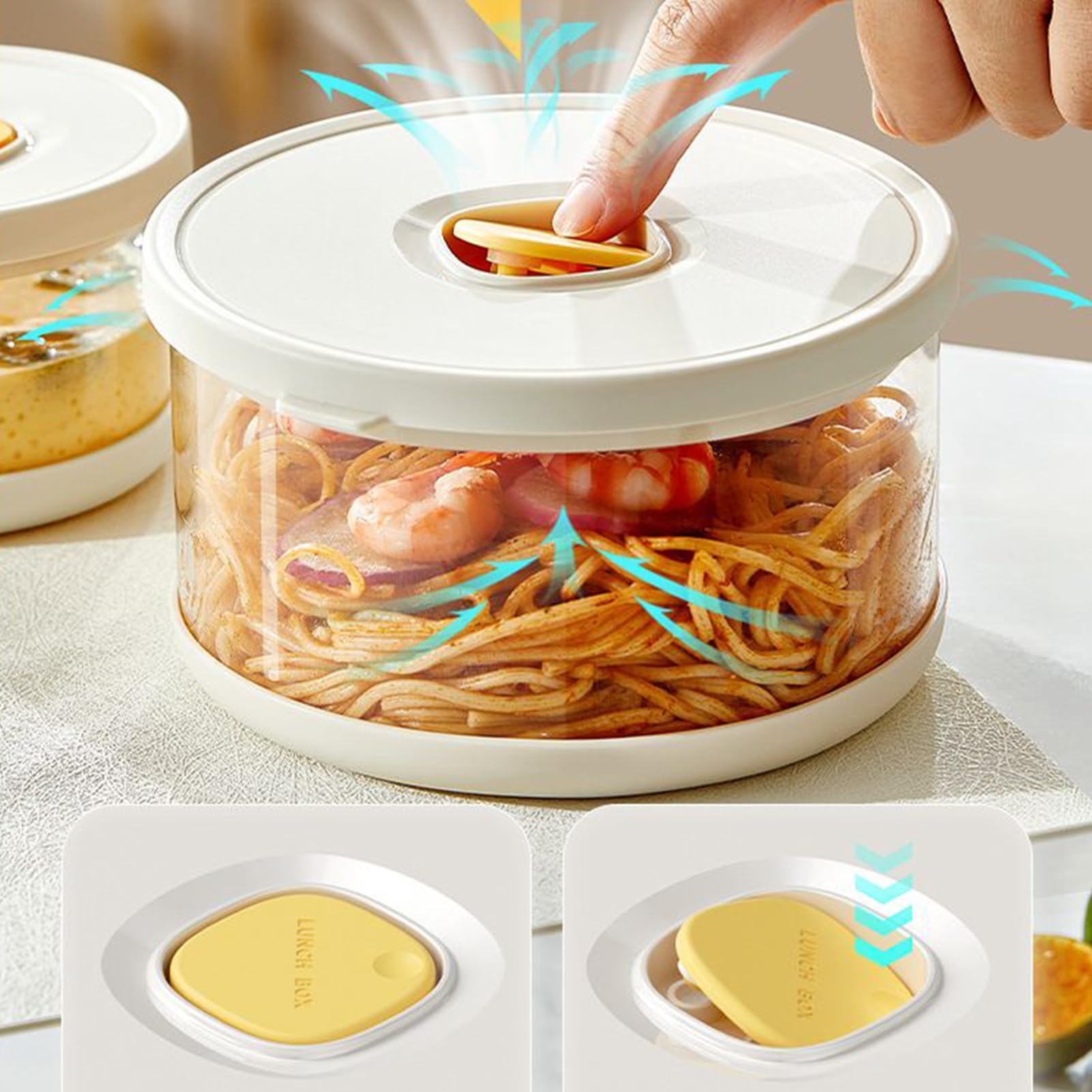 Recipiente de vidrio for almuerzo y ensalada