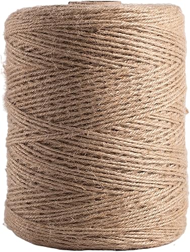 SUANWANG Cuerda de cáñamo de yute natural, longitud 1,312.3ft de diámetro, 0.047in a 0.138in, adecuada para regalos, manualidades, decoración y SUANWANG Cuerda de cáñamo de yute natural, longitud 1,312.3ft de diámetro, 0.047in a 0.138in, adecuada para regalos, manualidades, decoración y