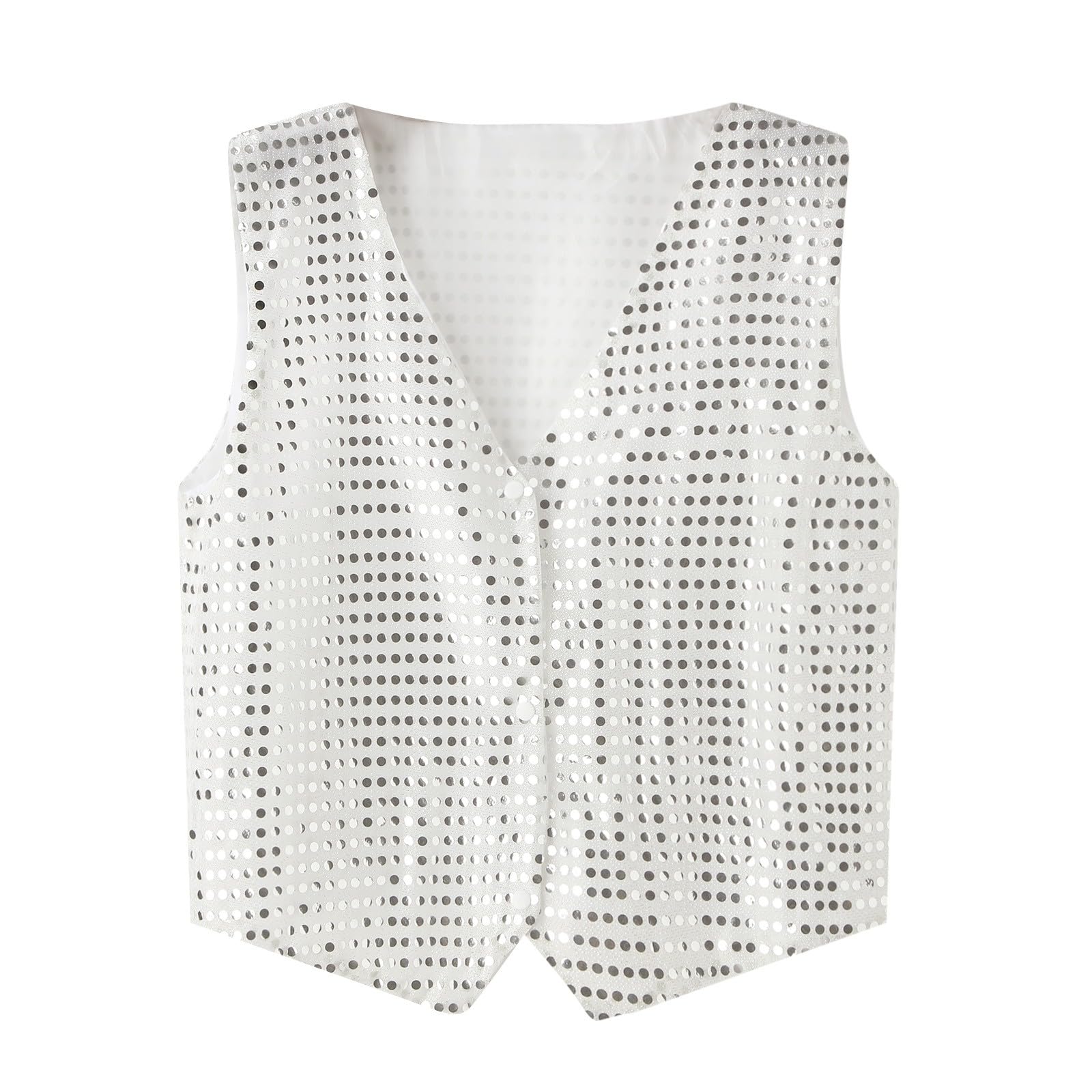 Men’s Glitter Sequin Suit Waistcoat, Festive Party Vest for Weddings & Celebrations