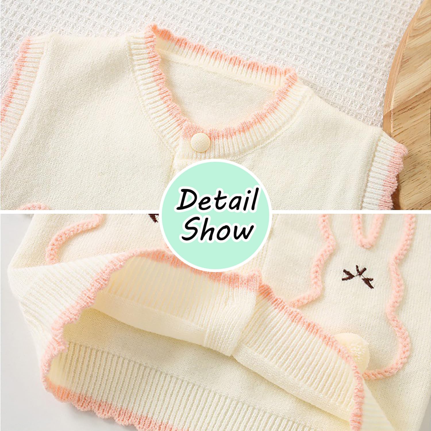 Kleinkind Mädchen Pullover Weste Kinder Knopf Strickpullover Weste Größe 2-7T