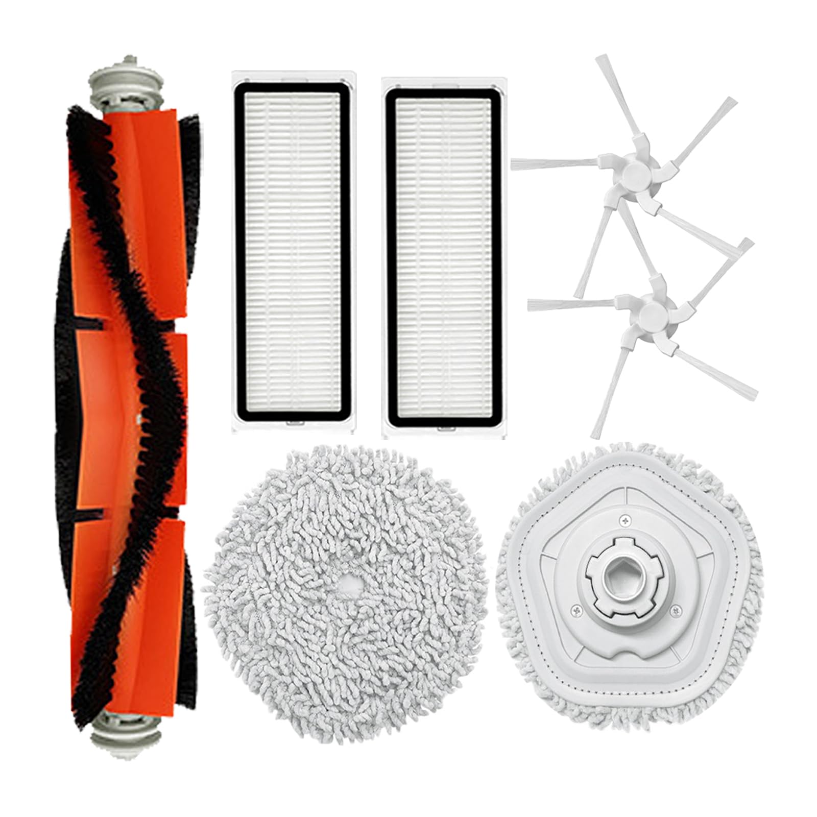 Replacement Part for Dreametech W10 / W10 Pro Vacuum Accessories Includes 1 Main Brush 2 Side Brush 2 Filter 2 Mop Pad with Stand