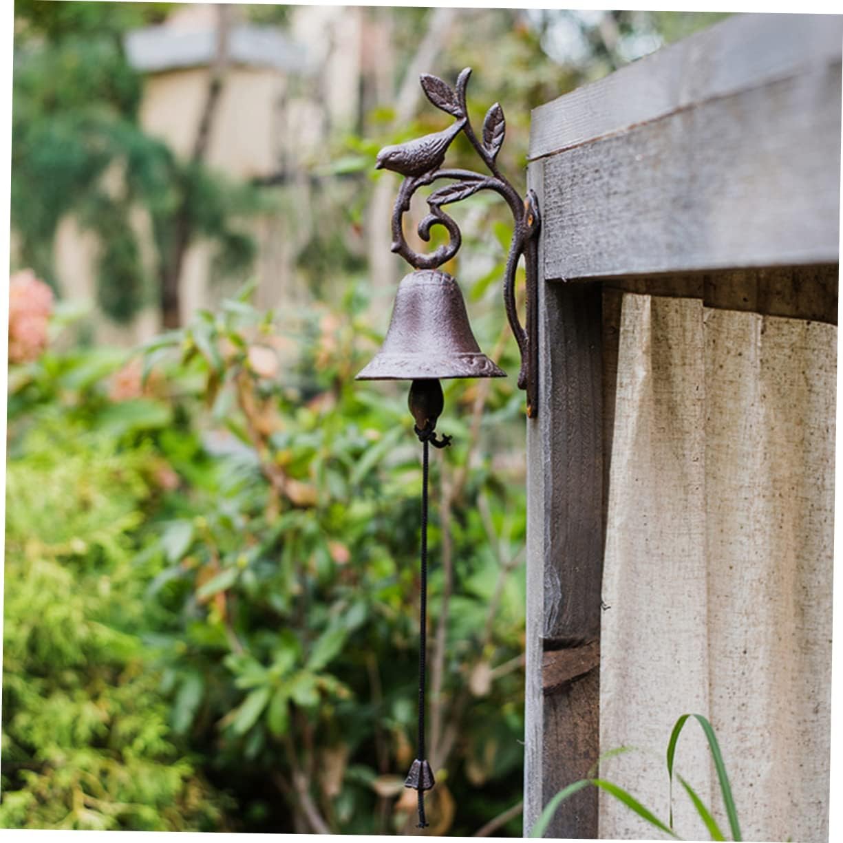 Cast Iron Doorbell Rustic Style Wall Bell Vintage Garden Door Ornament Housewarming Retro Bell