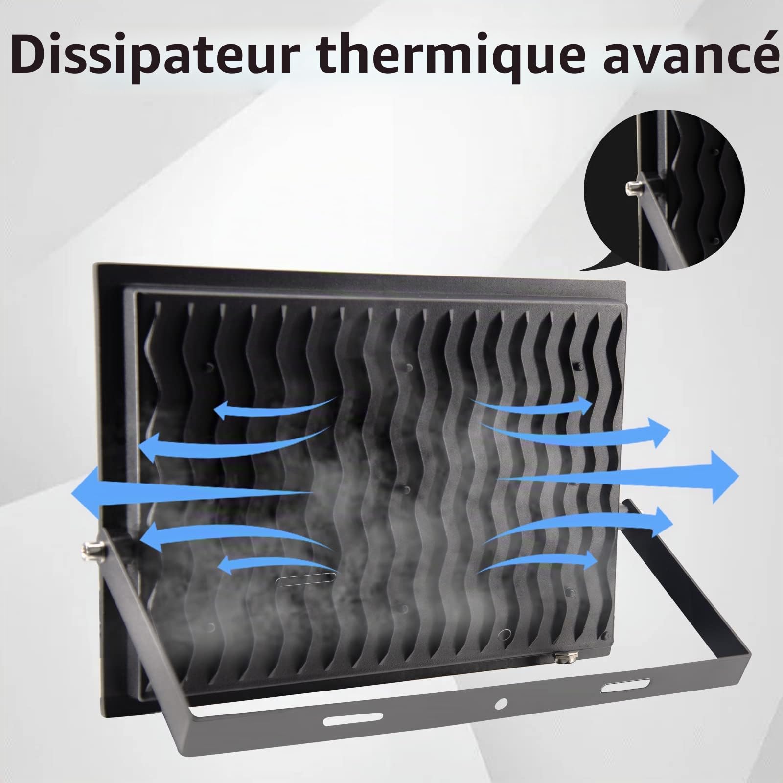 200W Projecteur LED Extérieur 3000K Blanc Chaud 1 Pièces