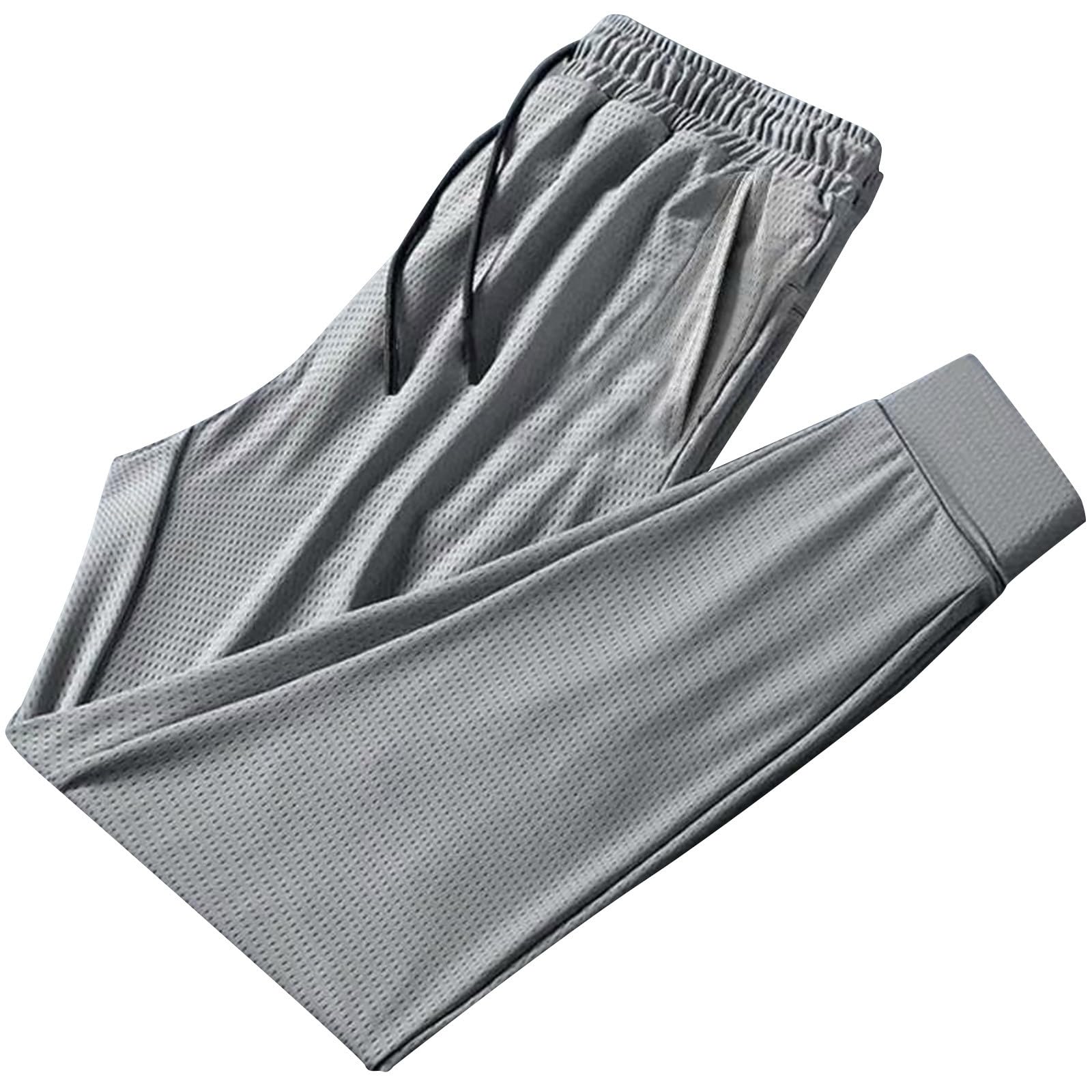 NATHGAM Mens Tapered Sweatpants for Workout Running Elastic Waist Drawstring Breathable Quick Dry Exercise Athletic Pants