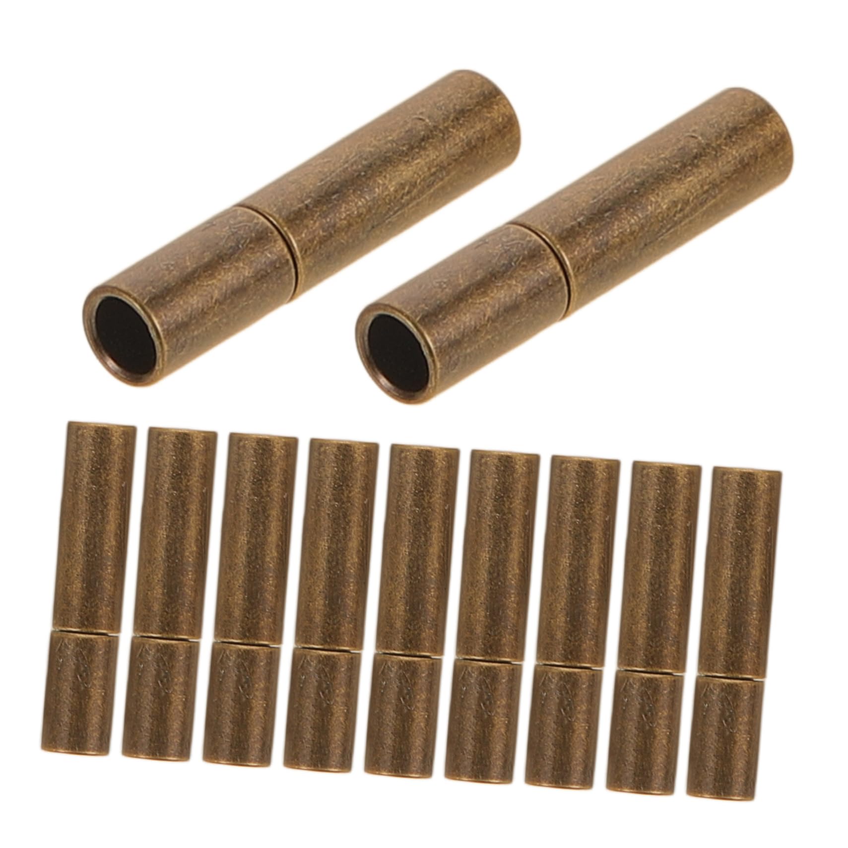 TEHAUX 20pcs Jewelry Making Cord Ends Set End Cap for Rope Ground Latch Small Column End Caps for Bracelet Rope End