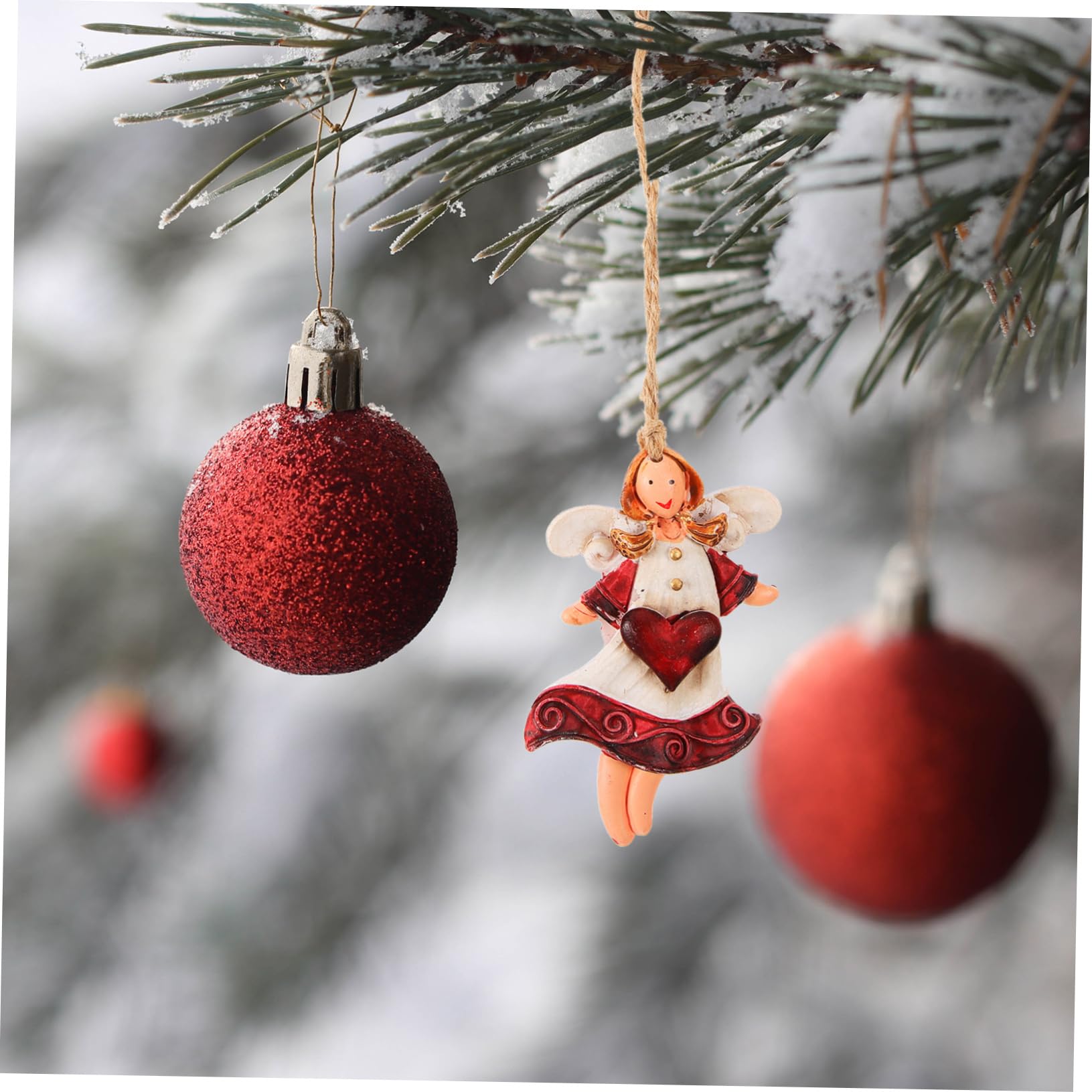 Cabilock 4 Set Ciondolo Angelo Di Natale Decorazioni Natalizie Addobbi Natalizi Ornamenti Natalizi Centrotavola Natalizi Ornamenti Per Albero Di Natale Decorazioni Angelo 4 pezzi * 4