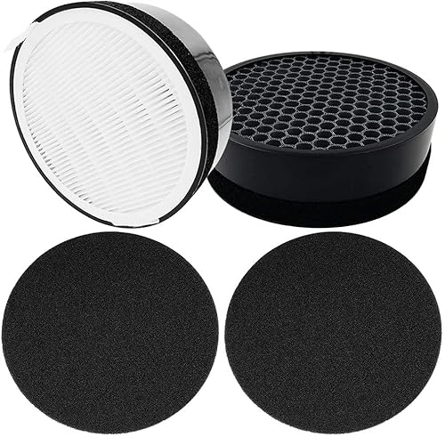 Dttery Juego de 2 filtros de repuesto para purificador de aire LV-H132, filtro HEPA verdadero, LV-H132-RF, compatible con purificador de aire Levoit