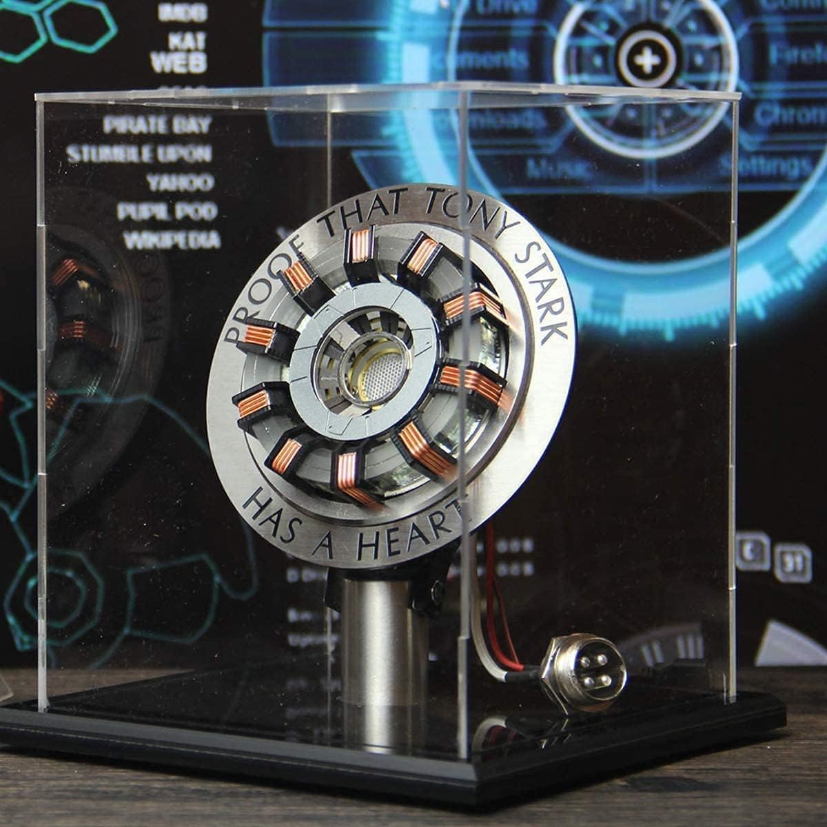 Euvdora 1:1 DIY Model Iron Man Arc Reactor Kits MK2 LED Light Tony Stark Heart Chest Lamp Handmade Toys