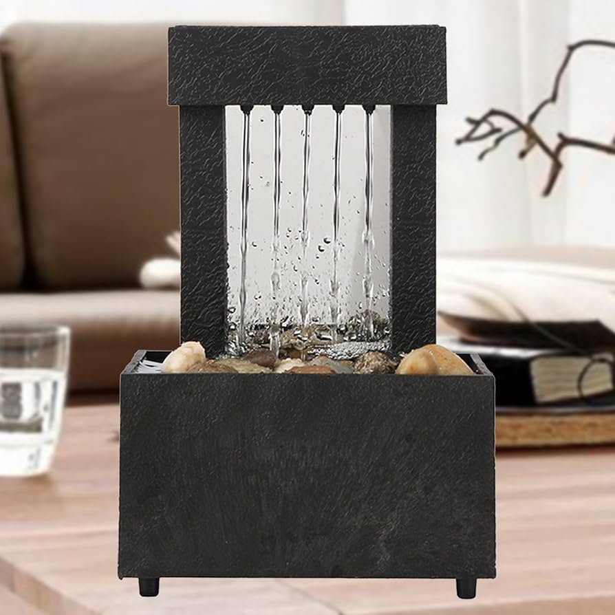 置物 Battery Operated Musical Water Fountain Yzert Pond Fountain Pump with 12 LED Lights, 32.8ft Power