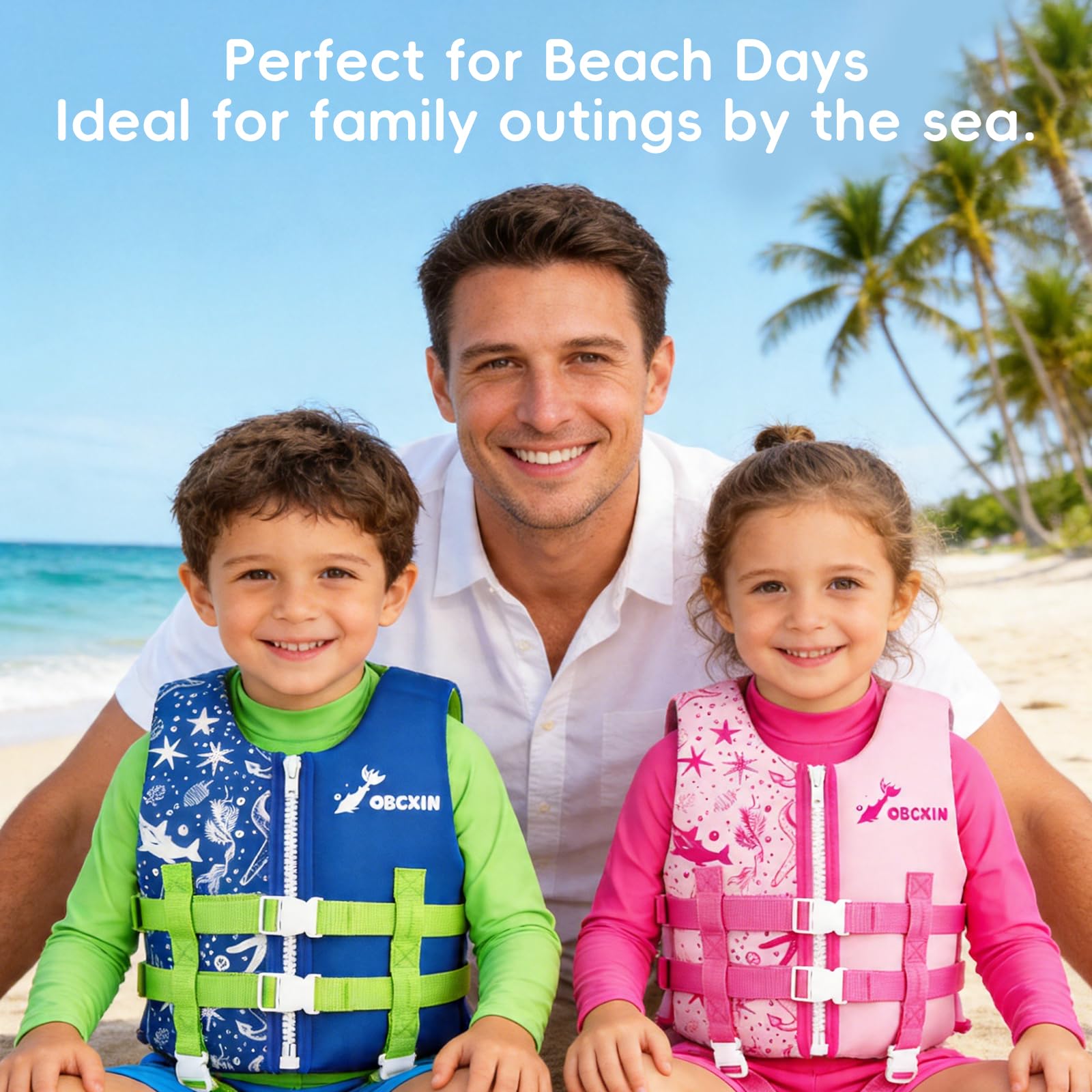 Chaleco de Natación para Niños, Flotador Ajustable, TÜV geprüft, Neopreno Suave,para Piscina Playa Clases de Natación
