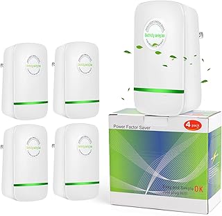 Power Saver, Energy Saving Device Electricity Saving Box Power Factor Saver for Household Office Factory 90V-250V 30KW US Plug, Energy Saver Save Energy Saving Product 4 Pack