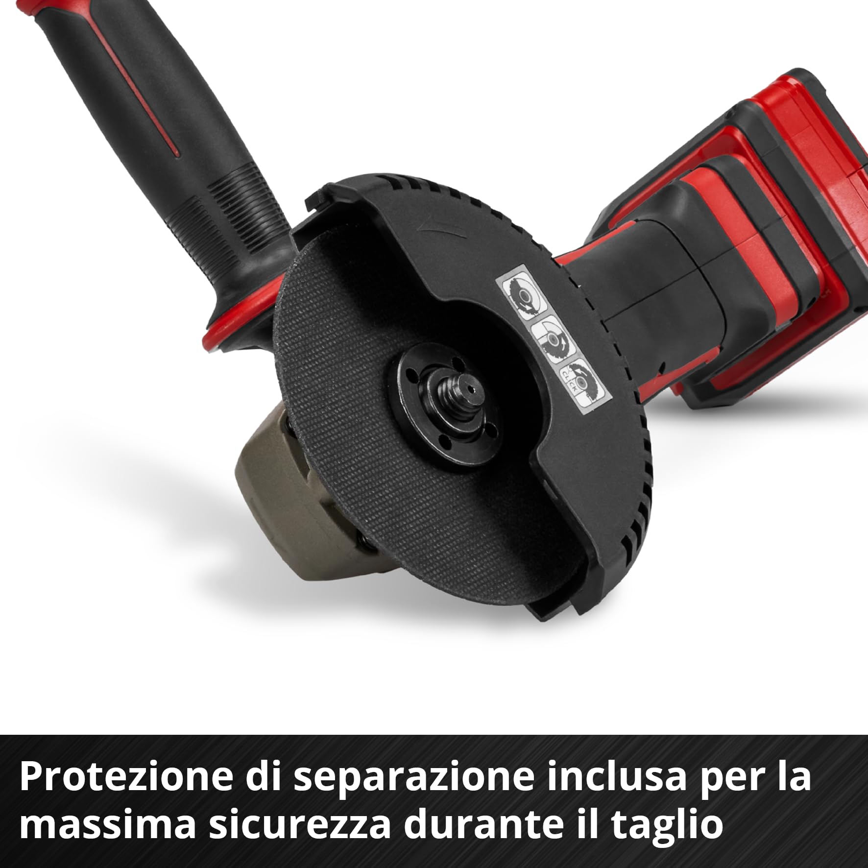 Einhell Smerigliatore angolare a batteria TE-AG 18/125-2 Li (1x 4,0 Ah) Power X-Change (18 V, 44 Nm, mandrino autoserrante da 33 mm, 20 livelli di coppia, incl. 2 batterie 4,0 Ah + caricabatterie)