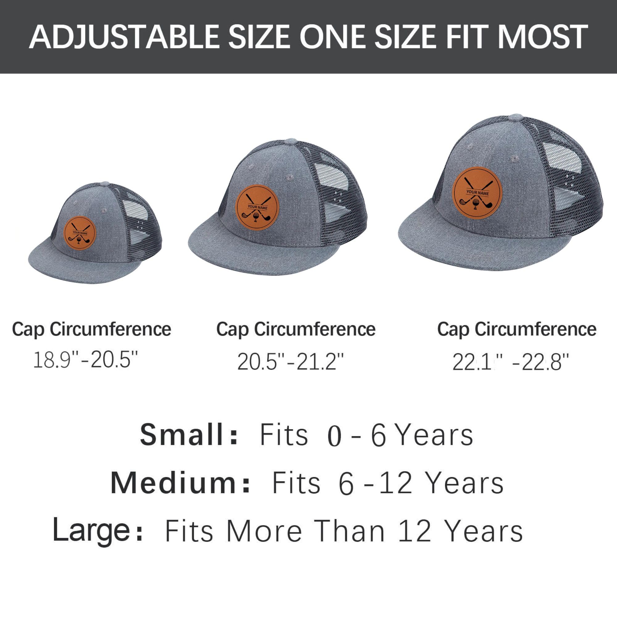 Custom Baseball Caps with Ball Designs - Unisex Personalized Name Trucker Hat Adjustable from Baby to Adult(Grey Mesh)(L)