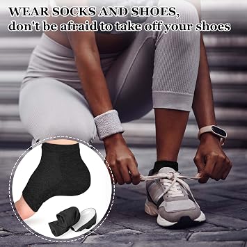 Height Max Socks,Invisible Shoe Heel Pad,Height Max Insoles 3 Inches, Half Height Raised Insole, Men's and Women's Universal Heighten Socks (3.5CM, Black)