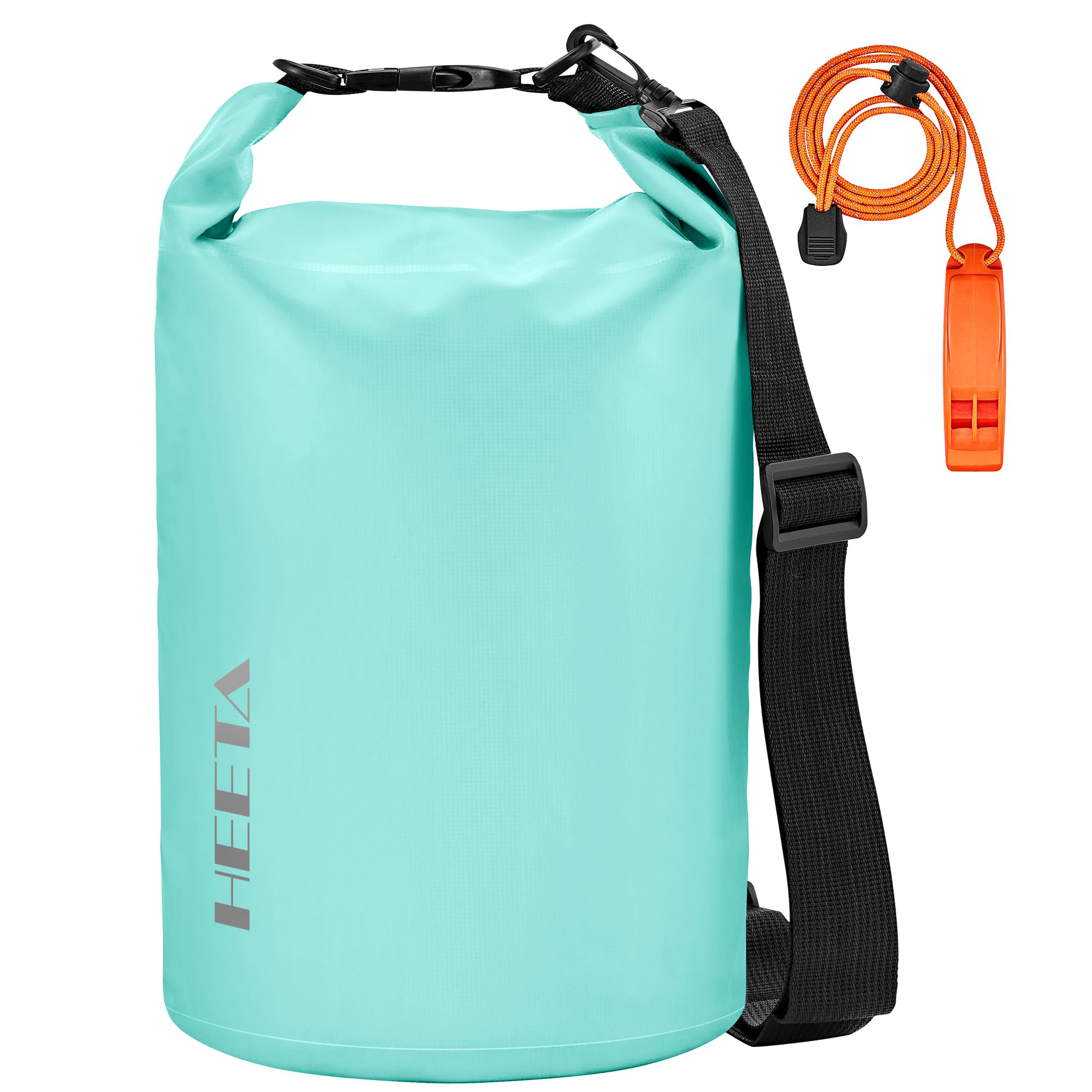 HEETA Waterproof Dry Bag for Women Men, Roll Top Lightweight Dry Storage Bag Backpack with Emergency Whistle for Travel, Kayaking, Boating, Camping, Beach, Cruise Ship Essentials (Mint Green, 40L)