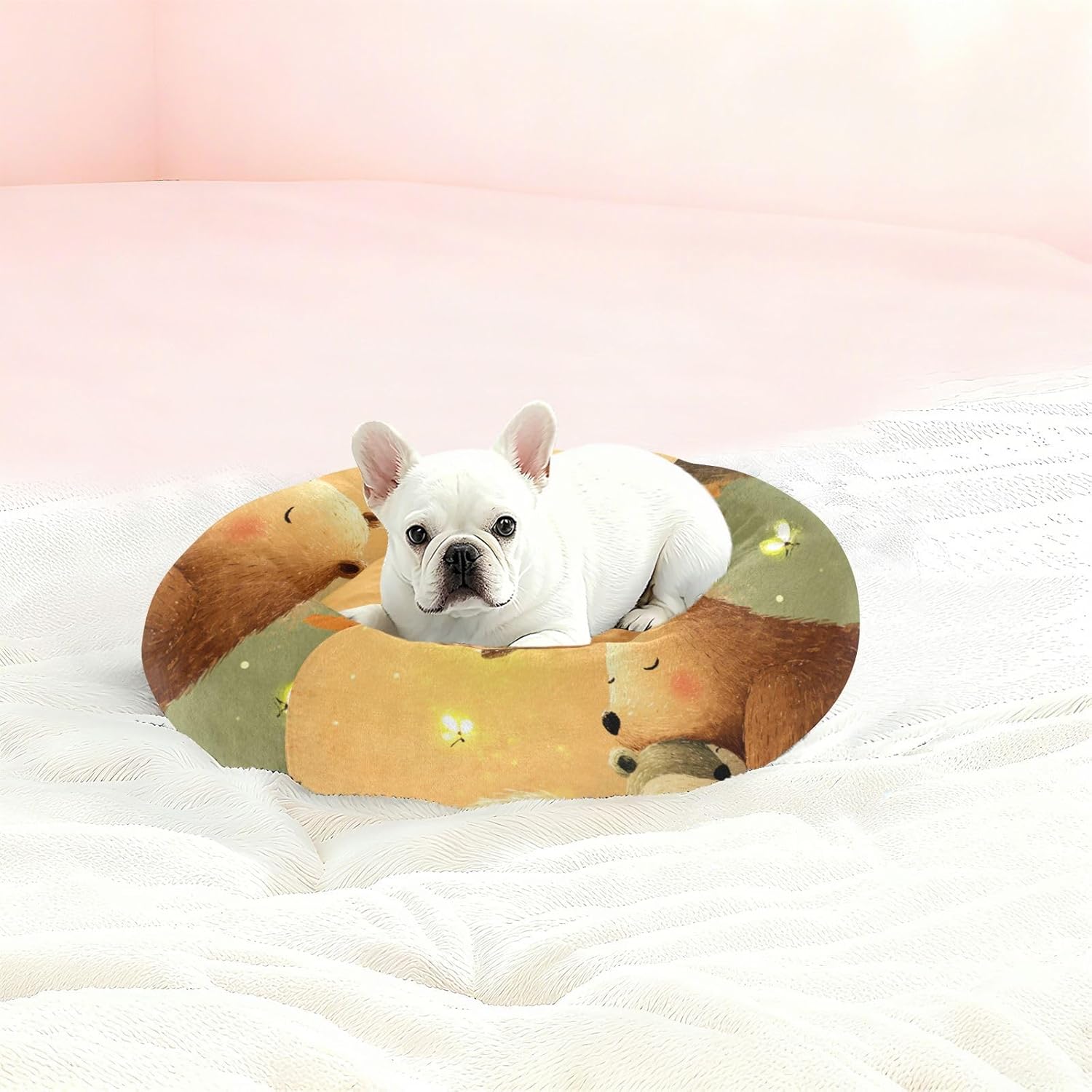 Heartwarming Hug Pet Dog Bed Anti-Slip Dog Pillow Bed for Medium Size Pets Supplies M